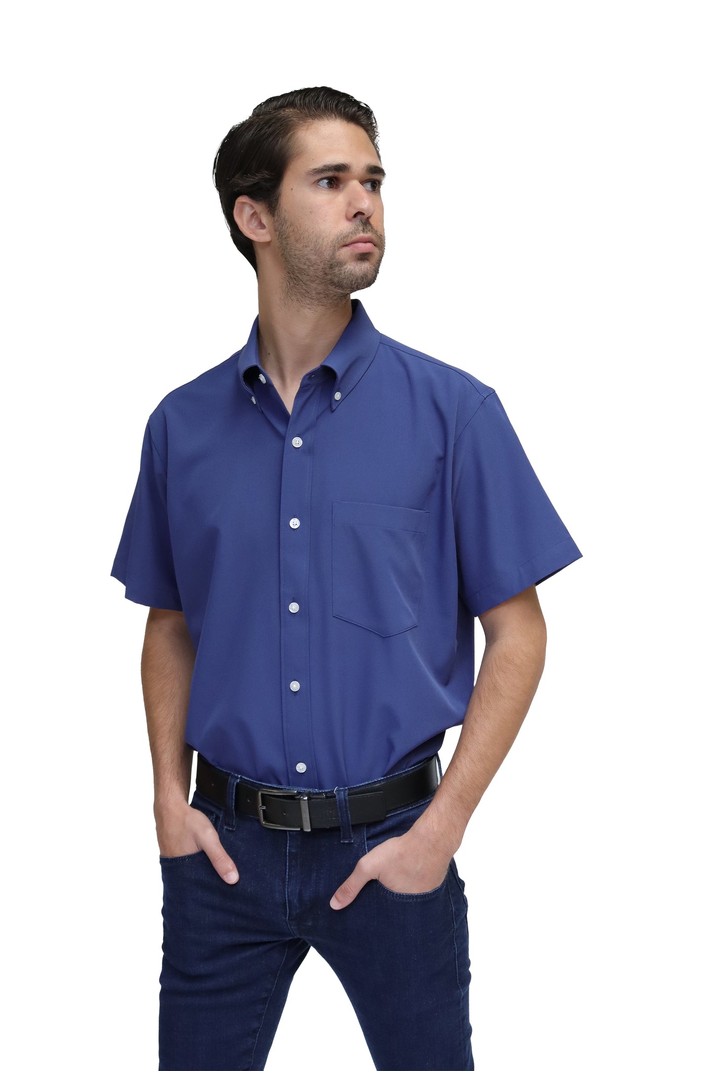 CAMISA CABALLERO MANGA CORTA Tela Doble Stretch Repelente UNI-CAB-01