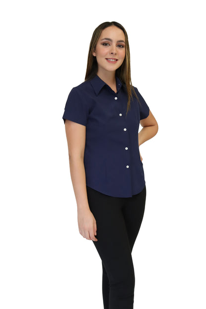 CAMISA DAMA MANGA CORTA Tela Doble Stretch Repelente UNI-DAM-01