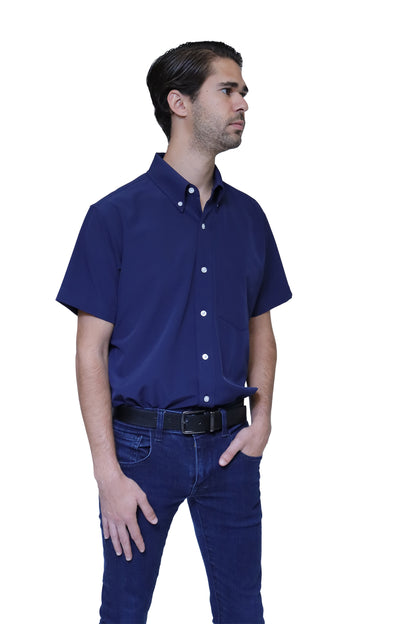 CAMISA CABALLERO MANGA CORTA Tela Doble Stretch Repelente UNI-CAB-01