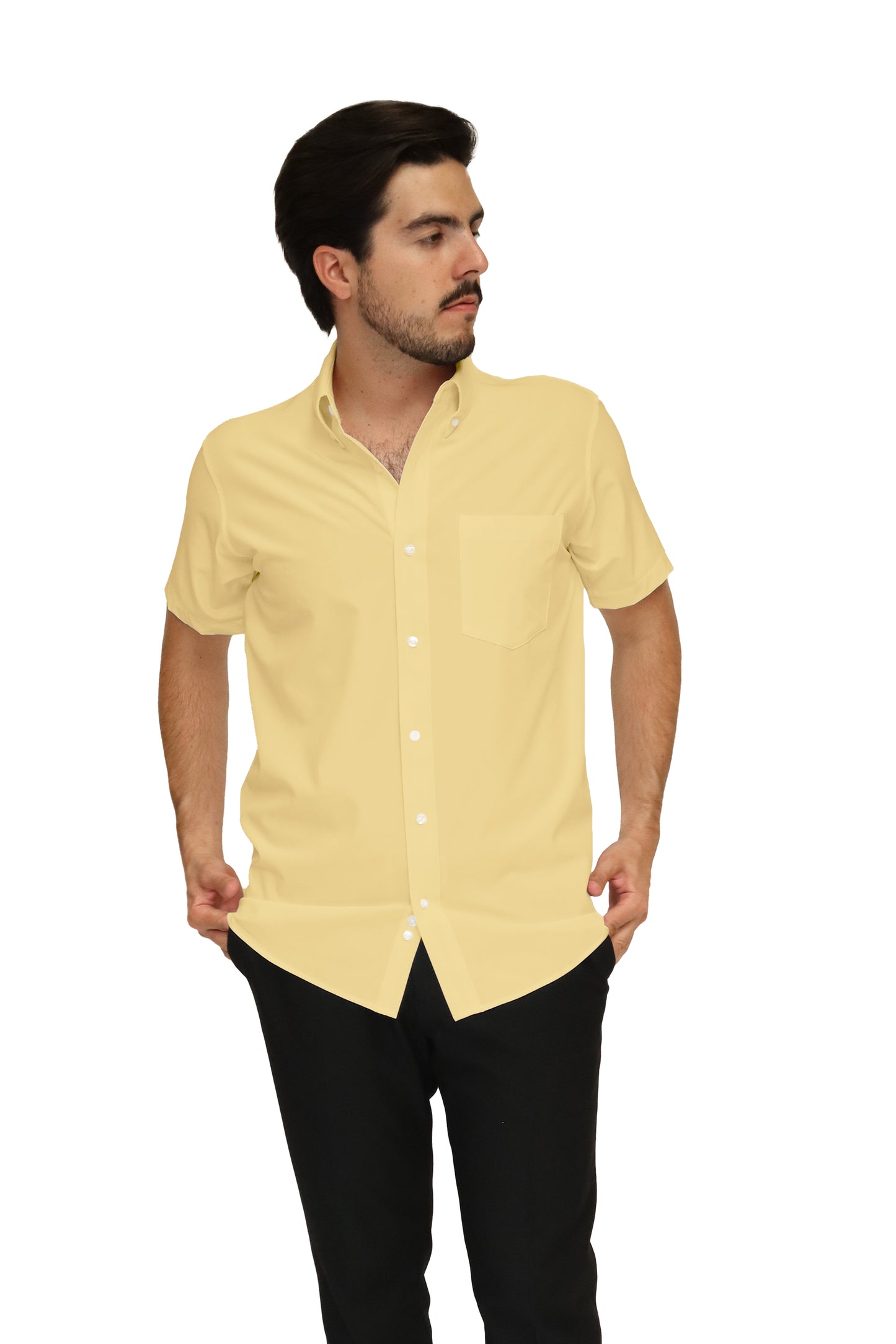 CAMISA CABALLERO MANGA CORTA Tela Doble Stretch Repelente UNI-CAB-01