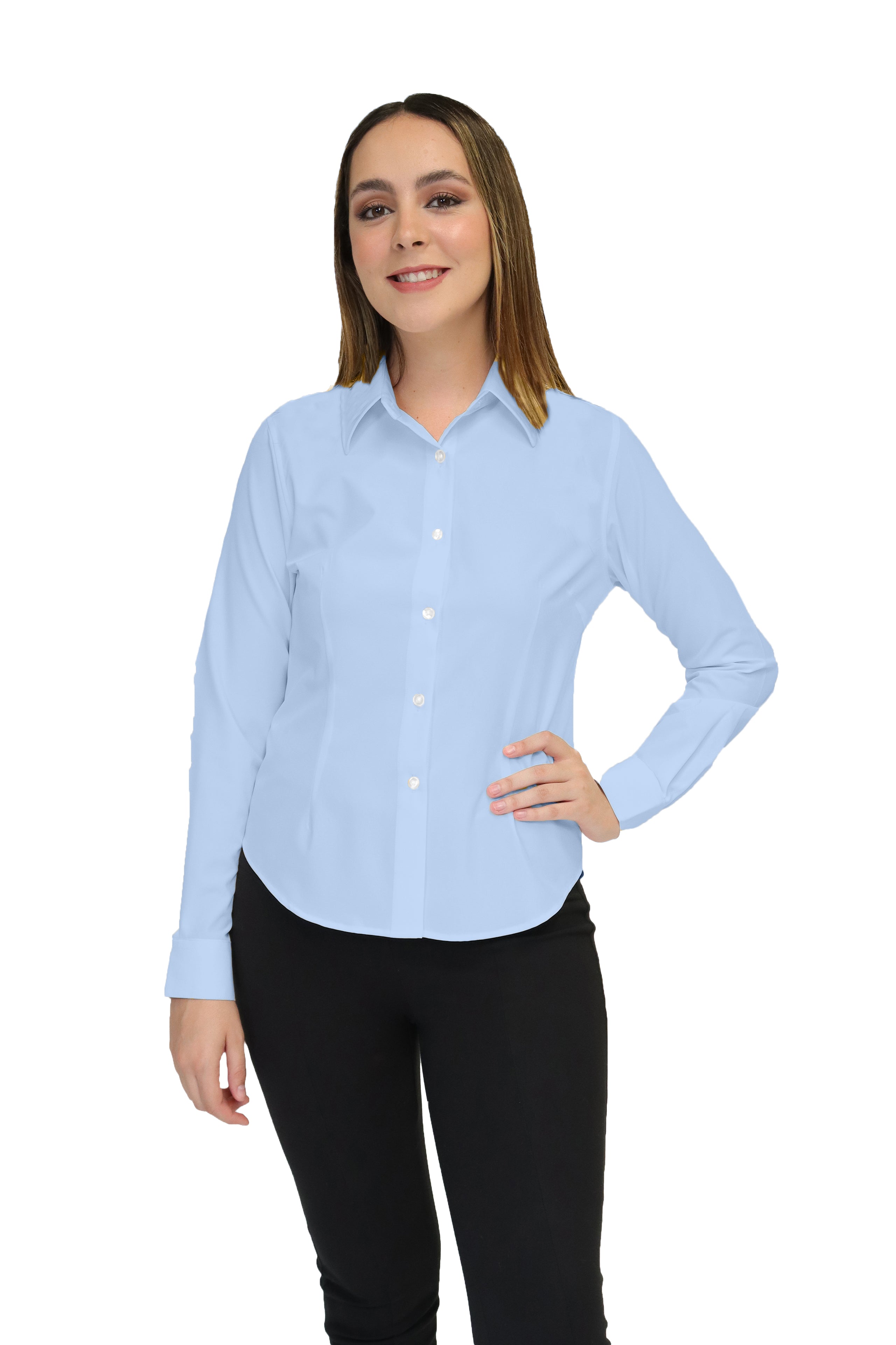 Camisa manga larga blanca para mujer online