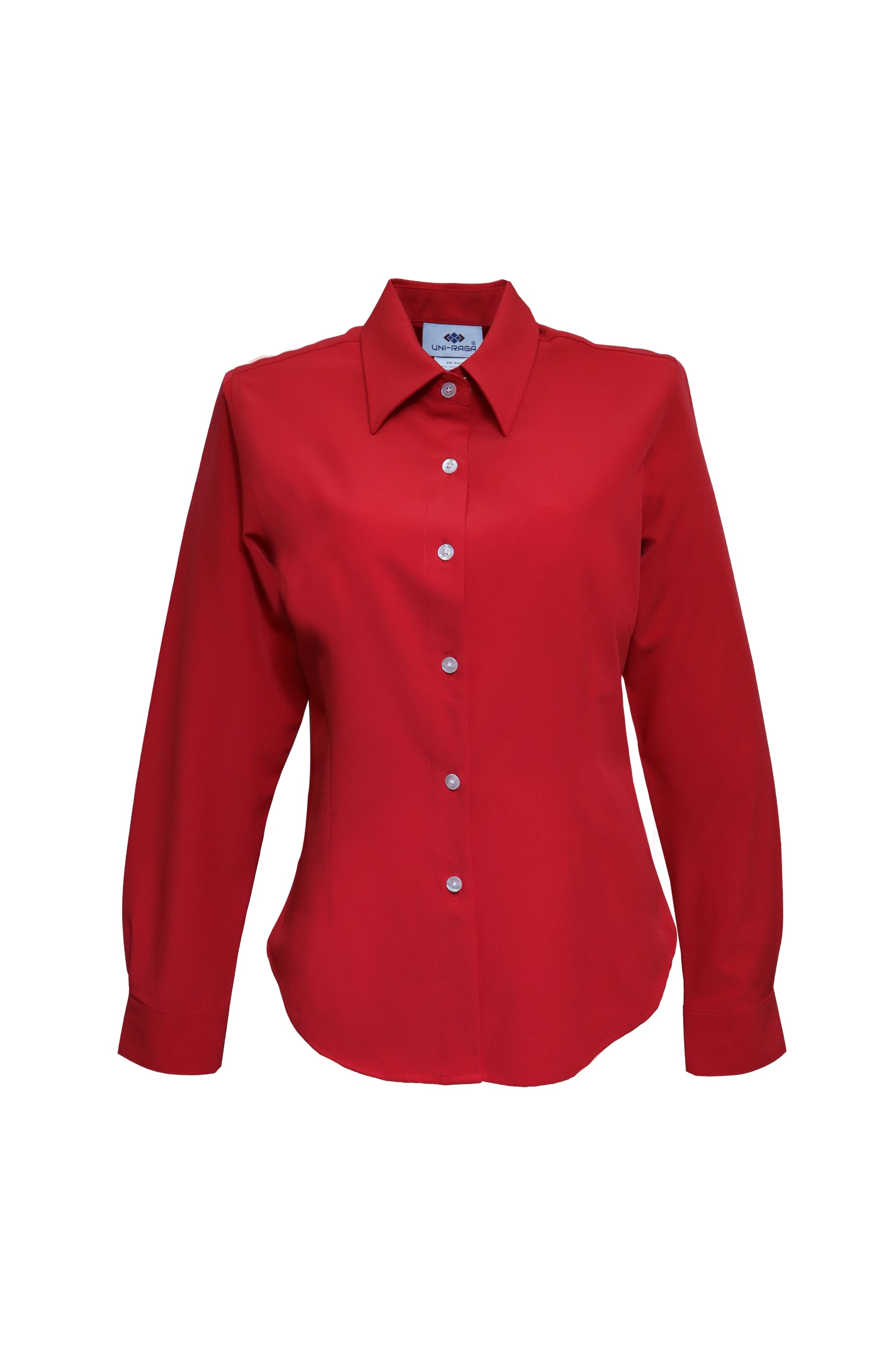 Comprar camiseta roja de manga larga con encaje online barata para mujer.